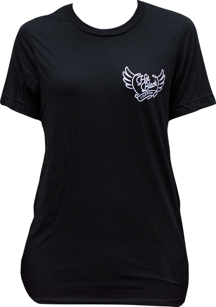 T-Shirt - Branded, all black, unisex